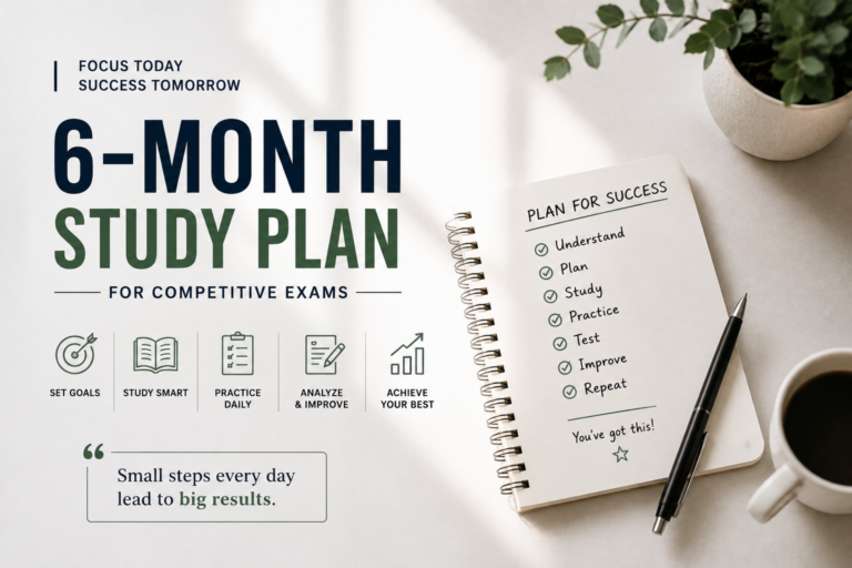 6 Month Study Plan for Competitive Exams