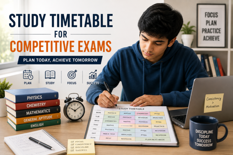 Study Timetable for Competitive Exams