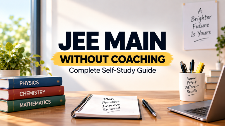 JEE Main preparation without coaching